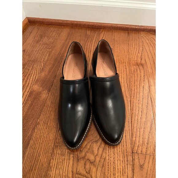 Madewell Black Leather The‎ Brady Lowcut Bootie Pointed Toe Size 6.5 - Picture 3 of 7